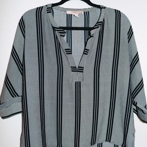 Black & White Pine Striped Blouse